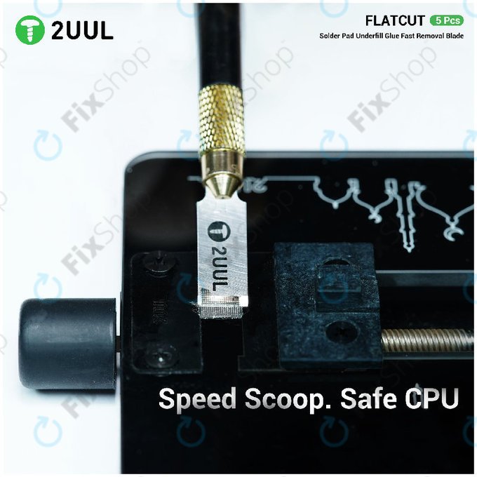 Λεπίδες αφαίρεσης κόλλας underfill, επίπεδης κοπής, 2UUL DA28, 5τμχ/πακέτο