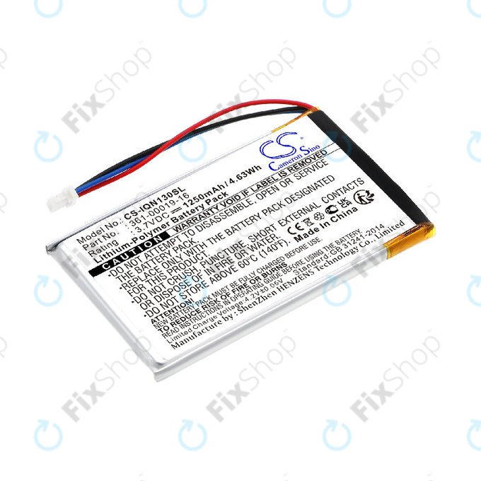 Μπαταρία για Garmin Nüvi 1300, 1350, 1370, 1390, 1490, 1250mAh, Li-Pol, 3.7V, 361-00019-16, HQ