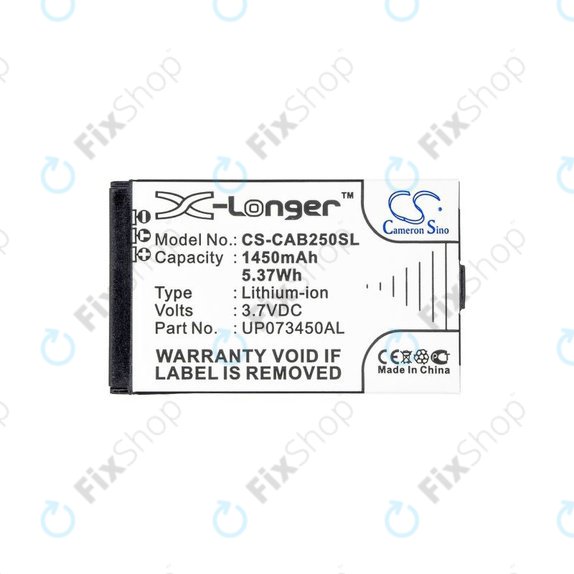Μπαταρία για Caterpillar CAT B25, UP073450AL, 1450mAh, HQ