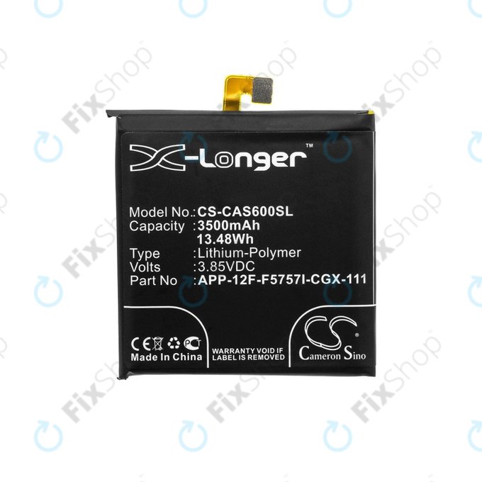 Μπαταρία για Caterpillar CAT S60, 3500mAh, Li-Pol, 3.85 V, APP-12F-F5757I-CGX-111, HQ