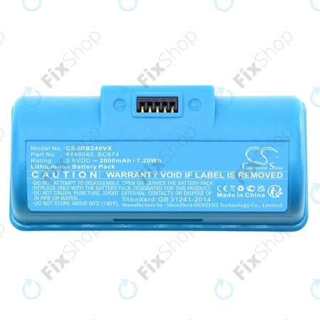 Μπαταρία για iRobot Braava Jet 240, 241, 244, 245, Mopping Robot, 4446040, BC674, 3.6V, 2000mAh, HQ