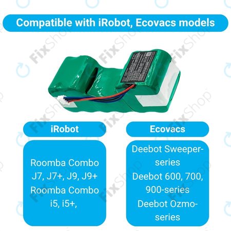 Μπαταρία για iRobot Roomba Combo, i5, i5+, j7, j7+, j9, j9+, 4720110, 12.0V, 3000mAh, HQ