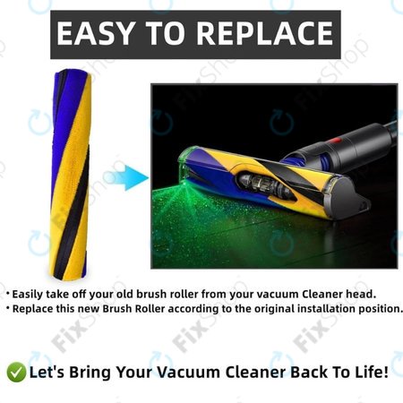 Κύρια Βούρτσα Κεφαλής Καθαρισμού Μαλακού Κυλίνδρου Slim Fluffy για Dyson V15 | Outsize