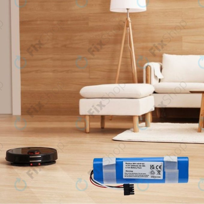 Μπαταρία για Xiaomi Mi Robot Vacuum Mop Pro (P), 2 (Mijia 2C), Viomi V2 Pro, Proscenic LDS M7, STYJ02YM, MH1-4S1P-SC, 14.8V, 3400mAh