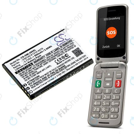 Μπαταρία για Saiet Lumina, Ready, Single, Brondi Amico Favoloso, Gigaset GI390, 590, 800mAh, Li-Ion, 3.7V, V30145-K1310-X470, HQ