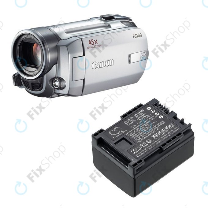 Μπαταρία για Canon FS10, FS11, FS100, 890mAh, Li-Ion, 7.4V, BP-808, HQ