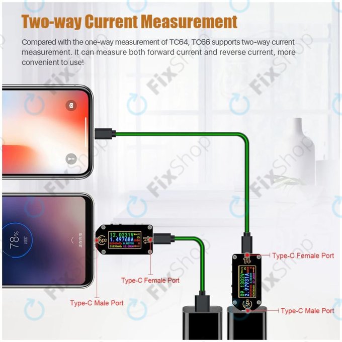 USB Πολύμετρο (USB-C) για Joy-it JT-TC66C