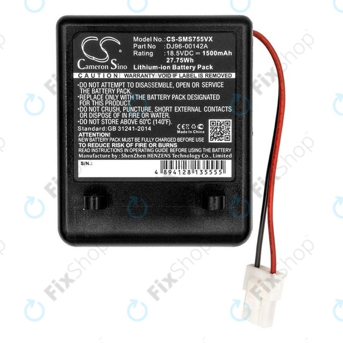 Μπαταρία για Samsung SS7550, SS7555, SSR200, DJ96-00142A, 18.5V, 1500mAh, HQ