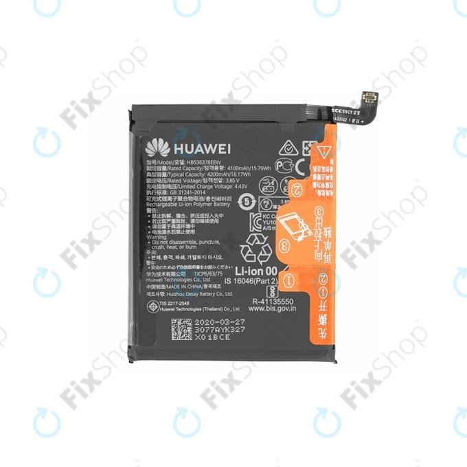 Μπαταρία για Huawei P40 Pro, HB536378EEW, 02353MET, 4200mAh, Service Pack