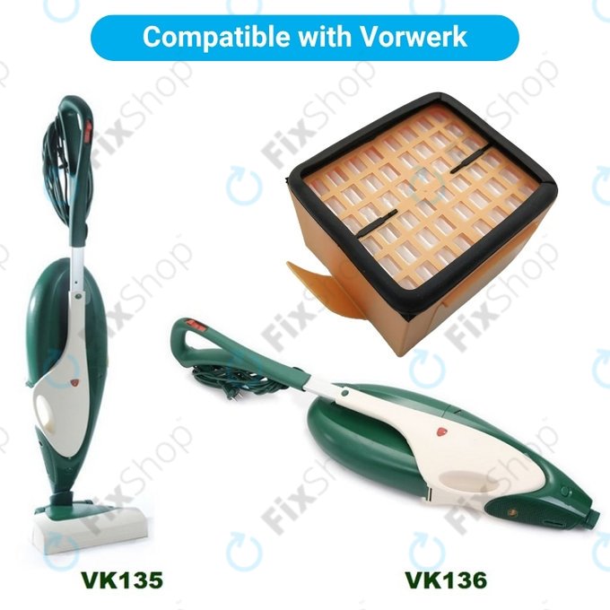 Φίλτρο σκόνης, 2 τεμ. για Vorwerk Kobold VK135, VK136
