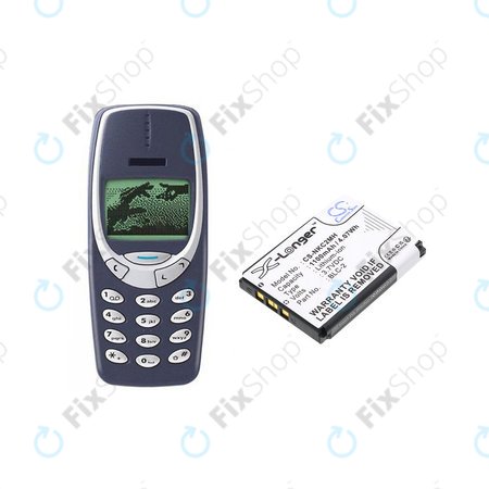 Μπαταρία για Nokia 3310, 3330, 1220, 1260, 3560, 5510, 6650, 6800, BLC-2, Li-ion, 3.7V, 1100mAh, HQ