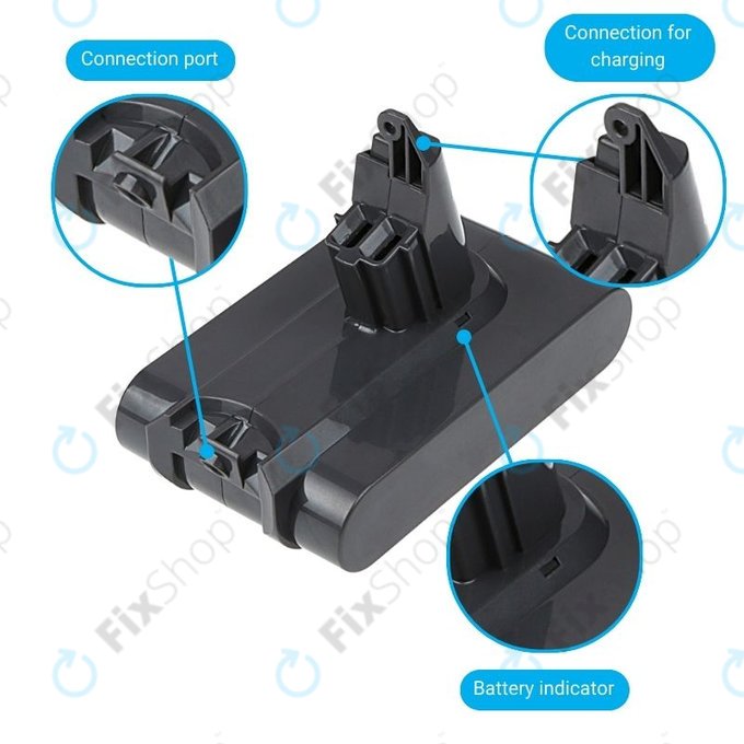 Μπαταρία για Dyson DC-series, V6, 965874-02, 21.6V, 2500mAh, HQ