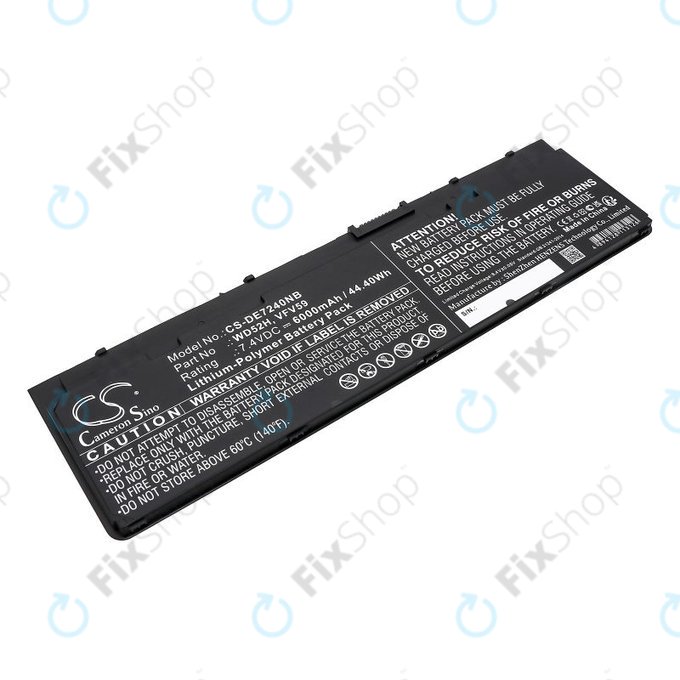 Μπαταρία για Dell Latitude E7240, 7250, 12, 6000mAh, Li-Pol, 7.4V, VFV59, HQ