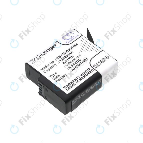 Μπαταρία για Gopro Hero 8, Hero 6, 1250mAh, Li-Ion, 3.85V, AHDBT-501, HQ
