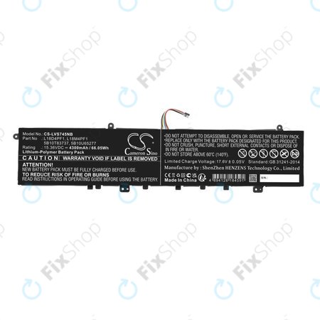 Μπαταρία για Lenovo Yoga, 4300mAh, Li-Pol, 15.36V, L18D4PF1, HQ
