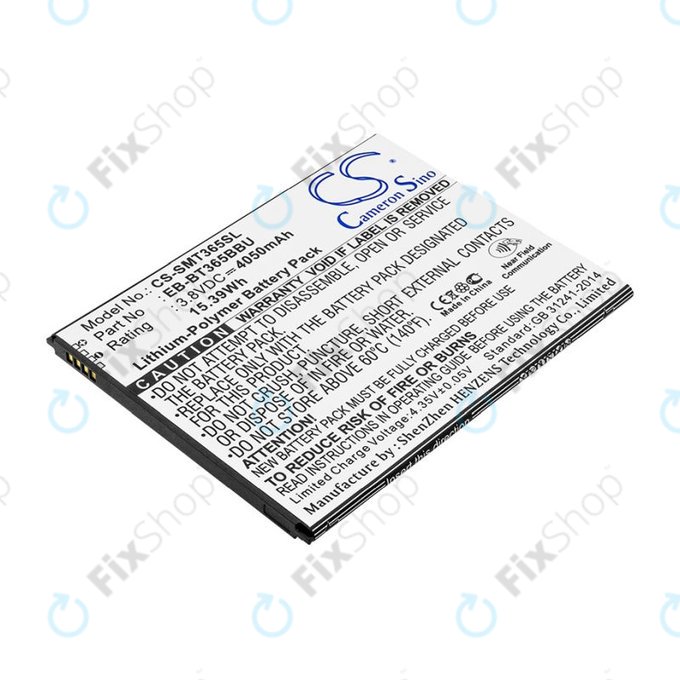 Μπαταρία για Samsung Galaxy Tab Active 2 8.0, 4050mAh, Li-Pol, 3.8V, EB-BT365BBU, HQ