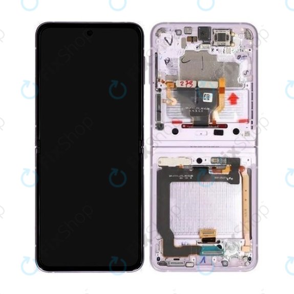 Συγκρότημα οθόνης για Samsung Z Flip 3, F711B, GH82-26273D, GH82-27244D, Lavender, Service Pack