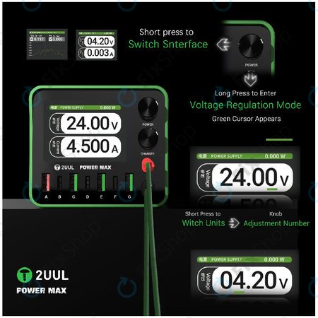 Σταθμός φόρτισης 200W πολλαπλών θυρών, 2UUL PC01