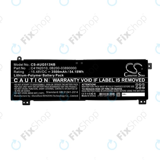 Μπαταρία για Asus ROG Strix G15, G17, 3500mAh, Li-Pol, 15.48V, C41N2010, HQ