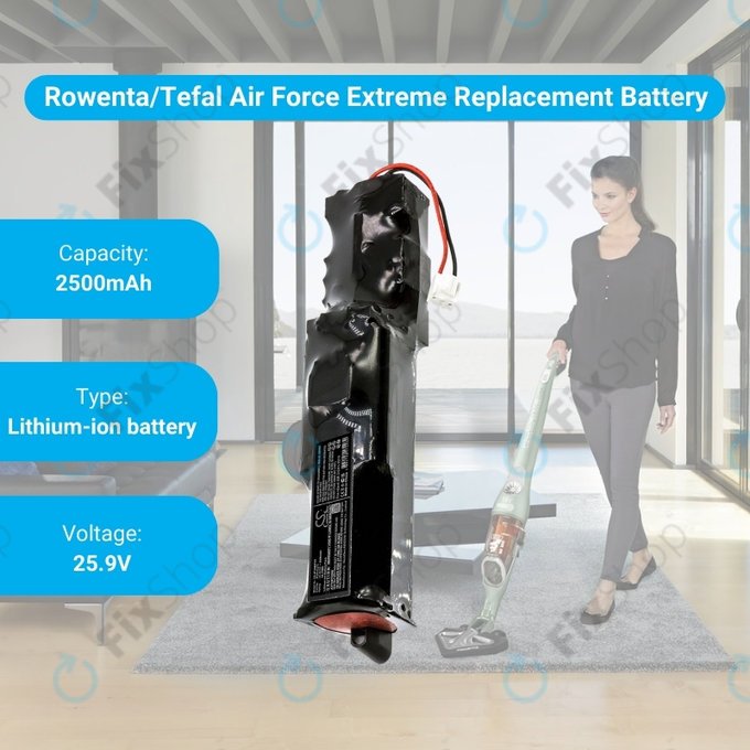 Μπαταρία για Rowenta Air Force Extreme, RH-series, Tefal TY-series, RSRH5274, 25.9V, 2500mAh, HQ