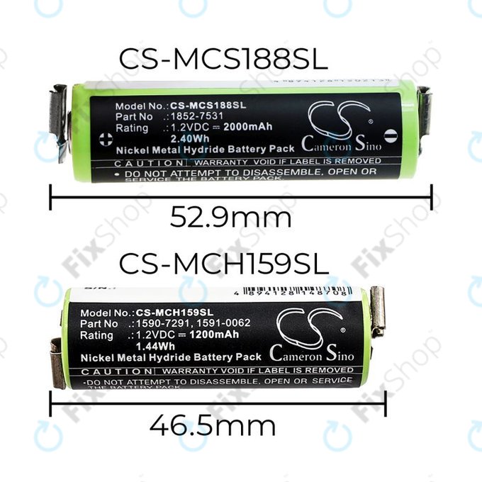 Μπαταρία για Moser Easy Style 1881, 2000mAh, Ni-MH, 1.2V, 1852-7531, HQ