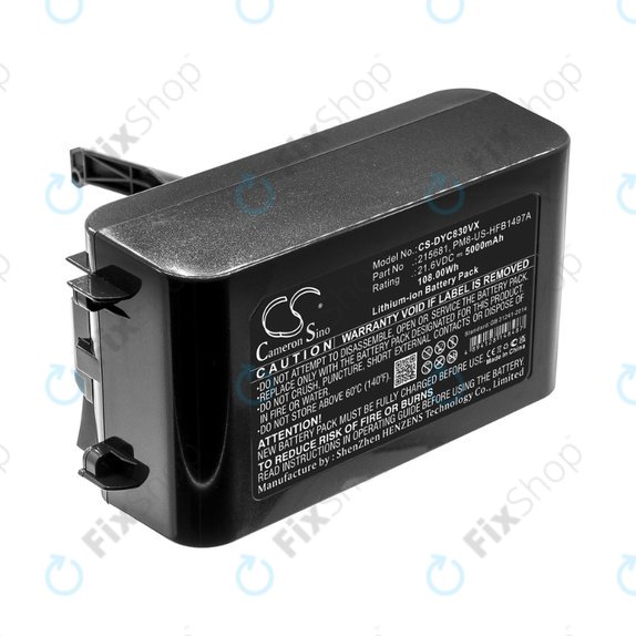 Μπαταρία για Dyson V8, 215681, PM8-US-HFB1497A, 21.6V, 5000mAh, HQ