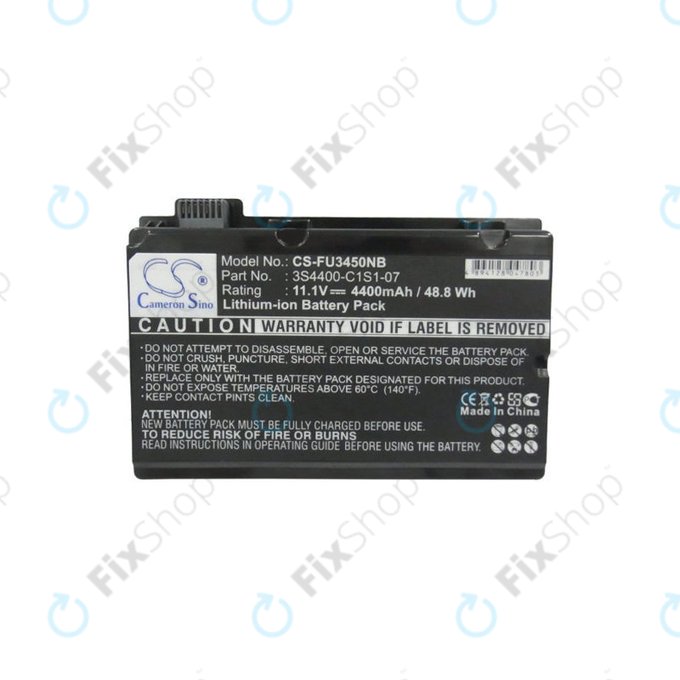 Μπαταρία για Fujitsu Amilo Pi3450, Amilo Pi3525, Amilo Pi3540, 4400mAh, Li-Ion, 11.1V, 3S4400-C1S1-07, HQ