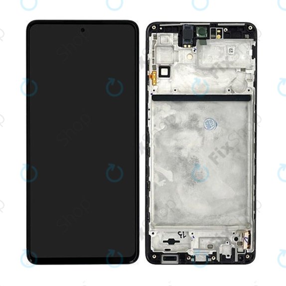 Συγκρότημα οθόνης για Samsung M53 5G, M536B, GH82-28812A, GH82-28895A, Black, Service Pack
