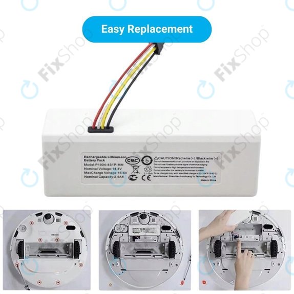 Μπαταρία για Xiaomi Mi Robot Vacuum Mop (Mijia 1C), STYTJ01ZHM, 14.4V, 2600mAh