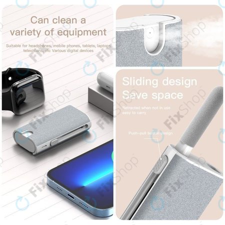 Πολυλειτουργικό Κιτ Βούρτσας Καθαρισμού Τηλεφώνου & Ακουστικών 5in1