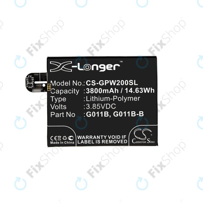 Μπαταρία για Google Pixel 2 XL G011C, 3800mAh, Li-Pol, 3.85 V, G011B, HQ