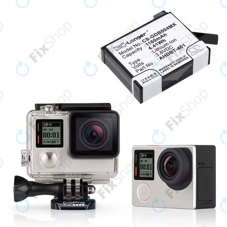 Μπαταρία για GoPro Hero 4, 1160mAh, Li-Ion, 3.8V, AHDBT-401, HQ