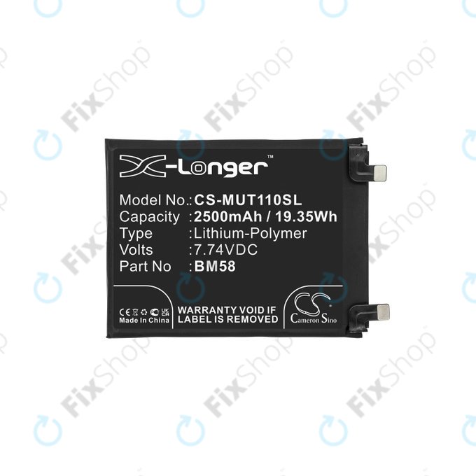 Μπαταρία για Xiaomi 11T Pro, BM58, 2500mAh, HQ