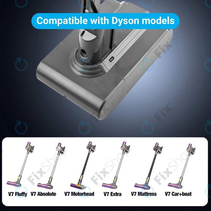 Μπαταρία για Dyson V7, 968670-02, 968670-03, 21.6V, 3000mAh