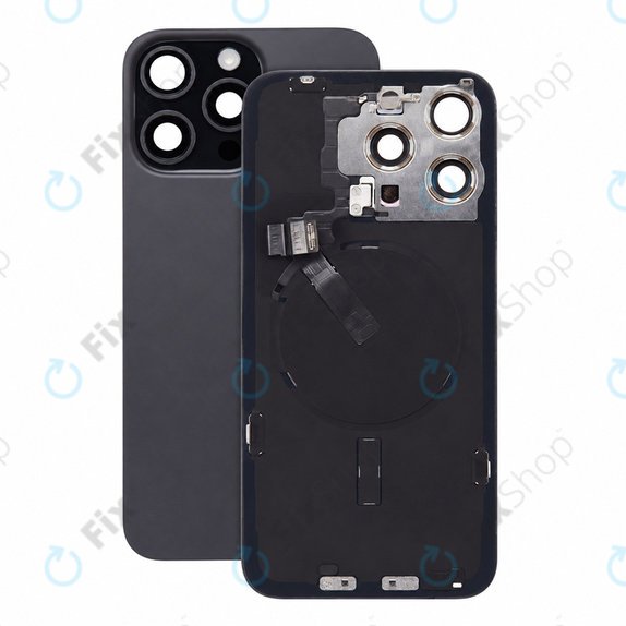 Γυαλί πίσω περιβλήματος για iPhone 15 Pro Max, Black Titanium, Pulled A