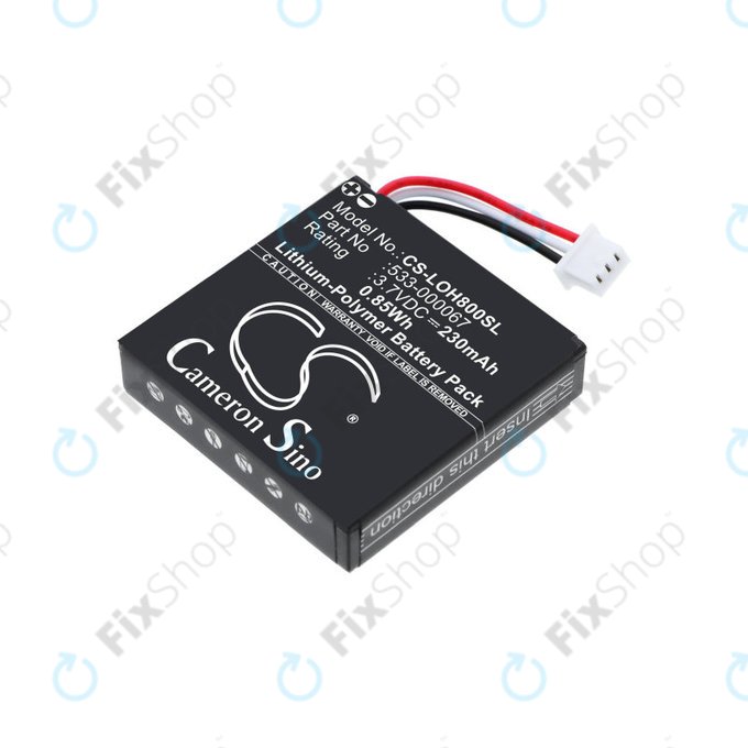 Μπαταρία για Logitech H800, 230mAh, Li-Pol, 3.7V, 533-000067, HQ