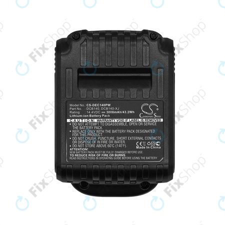 Μπαταρία για Dewalt DCB090, XR, 3000mAh, Li-Ion, 14.4V, DCB140, HQ