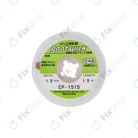 Συμβατικά Φιτίλια Αποκόλλησης - 1.5mm για Goot CP-1515