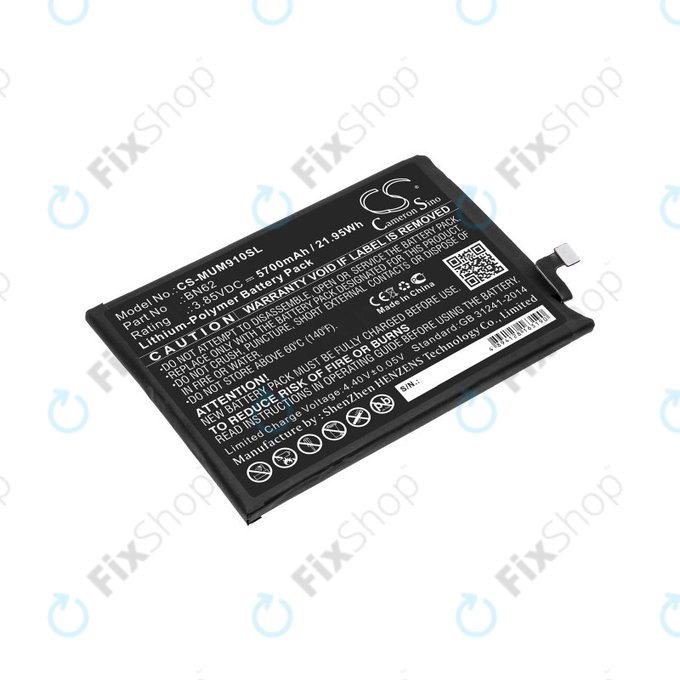 Μπαταρία για Poco M3, Redmi Note 9 4G, 5700mAh, Li-Pol, 3.85 V, BN62, HQ