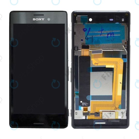 Συγκρότημα οθόνης για Sony Xperia M4 Aqua Dual, E2333, 124TUL0015A, 124TUL0011A, Μαύρο, Black, Service Pack
