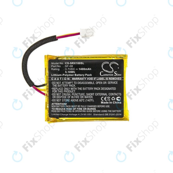 Μπαταρία για Sony SRS-XB10, SRS-XB12, WH-L600, 1400mAh, Li-Pol, 3.7V, SF-08, HQ