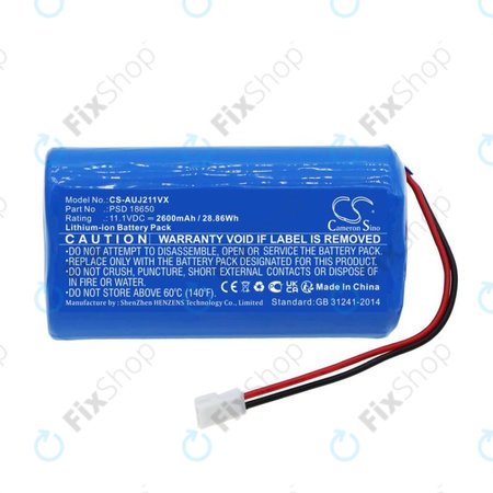 Μπαταρία για Aquajack 211, 2600mAh, Li-Ion, 11.1V, PSD 18650, HQ