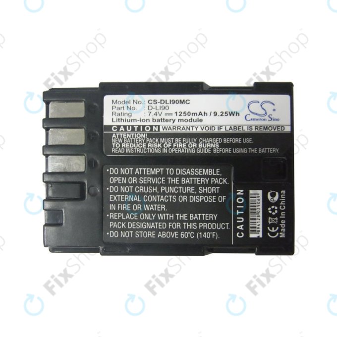 Μπαταρία για Pentax 645d, K-5, 1250mAh, Li-Ion, 7.4V, D-LI90, HQ