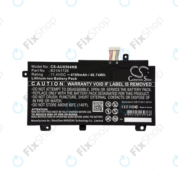 Μπαταρία για Asus TUF 504, 505, 554, 656, FX504, Tuf Gaming A15, 4100mAh, Li-Ion, 11.4V, B31N1726, HQ