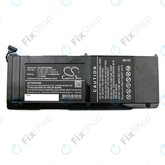 Μπαταρία για MacBook Pro 17", Μέσα 2010 – Τέλη 2011, A1297, A1383, 6900mAh, HQ