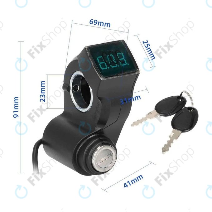 Διακόπτης Ανάφλεξης με Βολτόμετρο για Kugoo Kirin M4 | M4 Pro | Speedual | Zero 8x | 10x | MiniWalker | T10-DDM