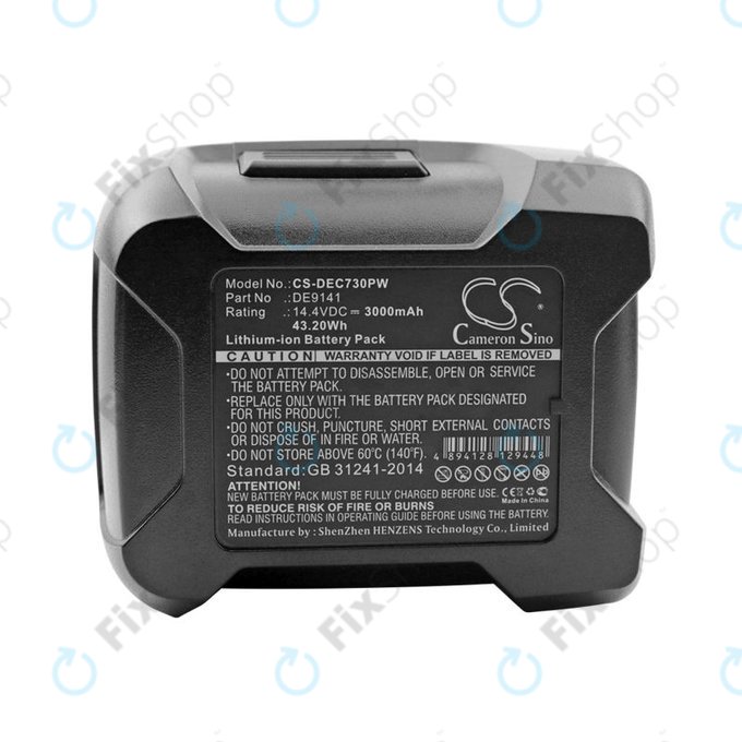 Μπαταρία για Dewalt DC528, DC612, DC728, DC830, Wurth BS 14-A, 3000mAh, Li-Ion, 14.4V, DE9141, HQ