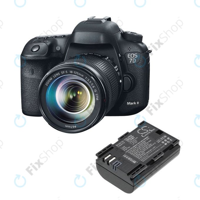 Μπαταρία για Canon EOS 60D, 5D Mk II, 7D, 1800mAh, Li-Ion, 7.4V, LP-E6, HQ