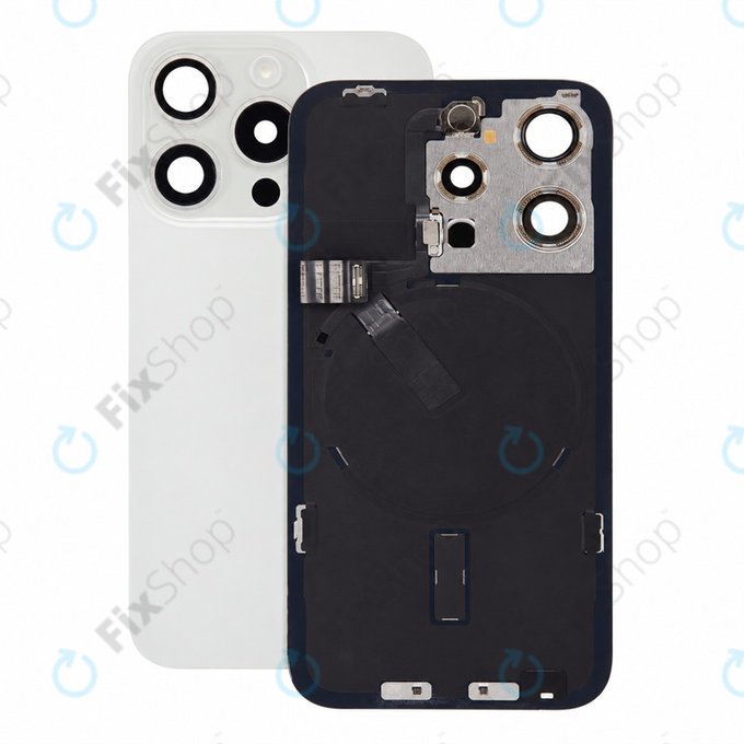 Γυαλί πίσω περιβλήματος για iPhone 15 Pro, White Titanium, Pulled A