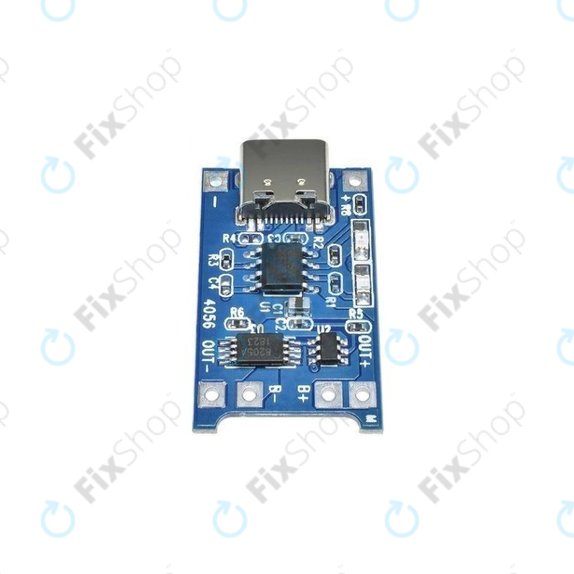 Μονάδα φόρτισης TP4056 για μπαταρία Li-ion 18650, USB-C, 1 A
